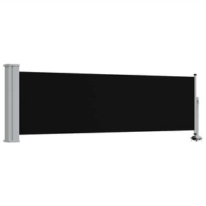 vidaXL Auvent latéral rétractable de patio 80x300 cm Noir