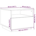 vidaXL Table basse avec lumières LED chêne sonoma 50x49x40 cm