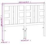 vidaXL Tête de lit cire marron 150 cm bois massif de pin