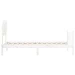 vidaXL Cadre de lit sans matelas blanc 90x200 cm bois de pin massif