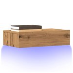 vidaXL Meubles TV avec éclairages LED 2 Pièces chêne artisanal