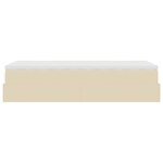vidaXL Cadre de lit ottoman avec matelas crème 80x200 cm tissu