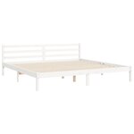 vidaXL Cadre de lit sans matelas blanc 200x200 cm bois massif de pin