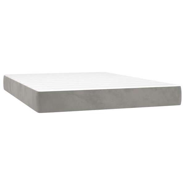 vidaXL Matelas de lit à ressorts ensachés fermeté moyenne 120x210x20 cm velours