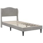 vidaXL Cadre de lit avec tête de lit Gris clair 100 x 200 cm Velours
