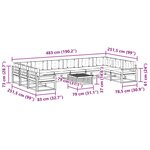 vidaXL Ensemble de canapés d'extérieur 11 pc Blanc et anthracite