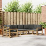 vidaXL Ensemble de canapés d'extérieur 7 Pièces Blanc et anthracite