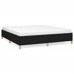 vidaXL Cadre de lit sans matelas noir 160x200 cm tissu