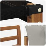 vidaXL Canapé d’extérieur Bois d'Acacia Massif Gris Naturel et Clair