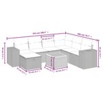vidaXL Salon de jardin avec coussins 8 Pièces beige résine tressée