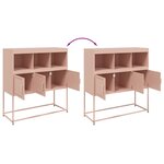 vidaXL Buffet rose 100 5x39x107 cm acier