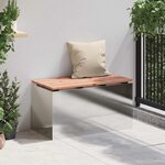 vidaXL Banc de jardin Argent 80 x 40 x 43 cm Acier inoxydable