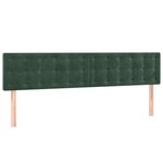 vidaXL Têtes de lit 2 Pièces Vert foncé 80x5x78/88 cm Velours