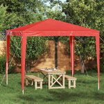 vidaXL Tente de fête 250 x 250 x 240 cm Rouge PE et acier
