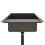 vidaXL Évier de cuisine fait main Noir Acier inoxydable