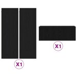 Ensemble de meubles TV vidaXL 4 pièces Chêne noir Bois d'ingénierie