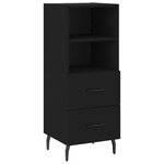vidaXL Buffet Noir 34 5x34x90 cm Bois d'ingénierie