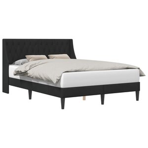 vidaXL Cadre de lit avec tête de lit Noir 160 x 200 cm Velours