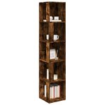 vidaXL Étagères d'angle 33 x 33 x 165 cm Engineered Wood Chêne fumé