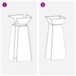 vidaXL Support de plante Acier inoxydable 40 x 40 x 101 cm Durable