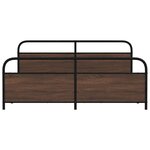 vidaXL Cadre de lit en métal sans matelas chêne marron 180x200 cm