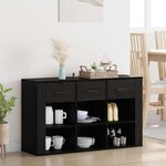 vidaXL Buffet Chêne noir 100 x 30 x 59 5 cm Bois d'ingénierie