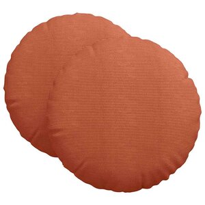 vidaXL Coussins de siège 2 pc Tissu en velours côtelé Rouge orange