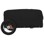vidaXL Remorque de vélo noir 30 kg fer