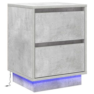 vidaXL Cabinet de chevet avec tiroir avec Gris béton 39 x 34.5 x 50 cm