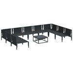 vidaXL Ensemble de canapé de jardin Anthracite Acier