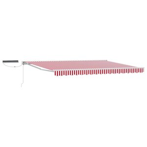 vidaXL Auvent rétractable électrique Rouge et Blanc 4 5 × 3 5 m
