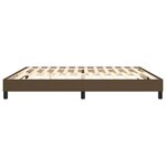 vidaXL Cadre de lit à ressorts marron foncé 200x200 cm tissu