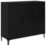 vidaXL Buffet Chêne noir 34 x 90 x 80 cm Bois d'ingénierie