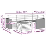 vidaXL Ensemble de canapés d'extérieur 5 pc Naturel Polyester