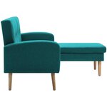 vidaXL Canapé en forme de L revêtement en tissu 186x136x79 cm vert