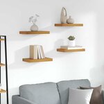 vidaXL Étagère Murale 4 Pièces Marron 40 x 23 5 x 4 cm Bois d'ingénierie