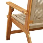 vidaXL Mobilier de jardin Beige 122 x 78 x 73 cm Bois d'Acacia Massif