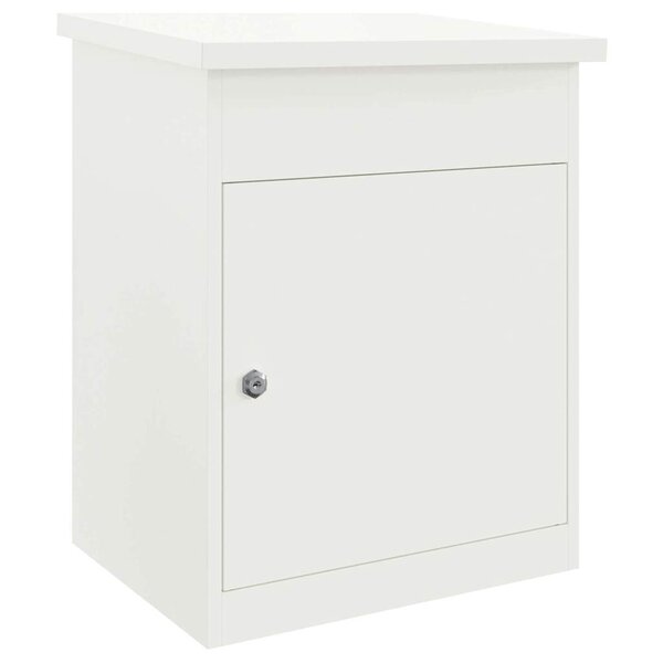 vidaXL Boîte de dépôt de colis Blanc 44 x 35 x 59 cm Acier