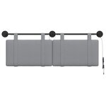 vidaXL Tête de lit suspendue Gris clair Tissu