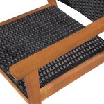 vidaXL Mobilier à dîner de jardin 5 Pièces Résine tressée Noir et marron