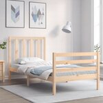 vidaXL Cadre de lit sans matelas bois de pin massif