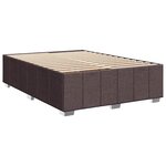 vidaXL Sommier à lattes de lit avec matelas Marron foncé 140x190 cm