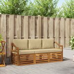 vidaXL Ensembles de canapés avec coussin 3 Pièces Naturel et Beige