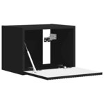 vidaXL Meuble TV mural 2 Pièces Noir 60 x 31 x 29.5 cm Bois d'ingénierie