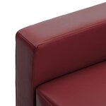 vidaXL Canapé à 3 places Rouge bordeaux Similicuir