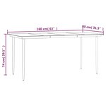 vidaXL Ensemble à manger de jardin et coussins 5 Pièces Marron