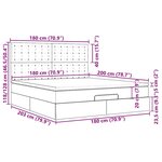 VidaXL Cadre de lit ottoman avec matelas noir 180x200cm velours