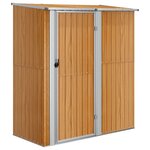 vidaXL Abri de jardin 180 5 x 97 x 209 5 cm Acier galvanisé Aspect bois