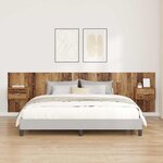 vidaXL Tête de lit avec armoire 3 Pièces Bois Ancien Bois d'ingénierie