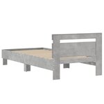 vidaXL Cadre de lit avec tête de lit Gris béton 80 x 200 cm